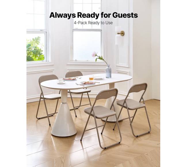 Sulankstomos odinės vyriamos kėdės, 4 vnt.1