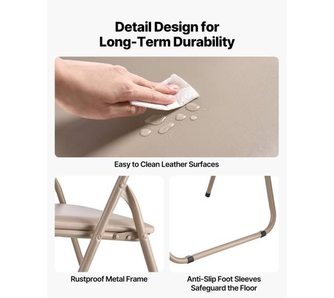 Sulankstomos odinės vyriamos kėdės, 4 vnt.4