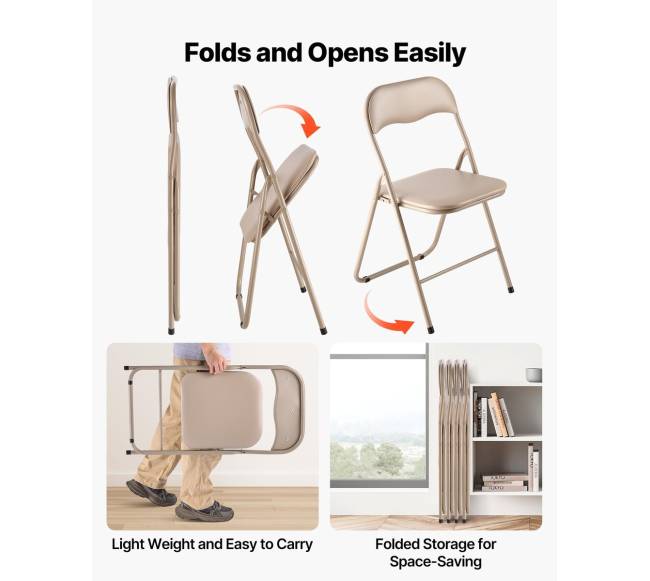 Sulankstomos odinės vyriamos kėdės, 4 vnt.5