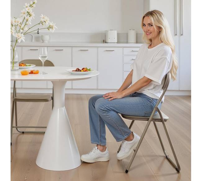 Sulankstomos odinės vyriamos kėdės, 4 vnt.7