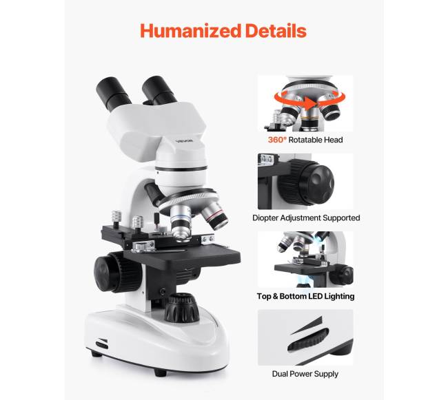 Dvejakis mikroskopas 40-2000X priartinimas4