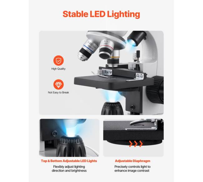 Dvejakis mikroskopas 40-2000X priartinimas5