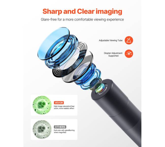 Trinokulinis jungiamasis mikroskopas 40-5000X3