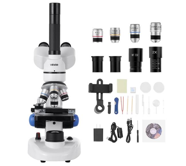 Trinokulinis jungiamasis mikroskopas 40-5000X8