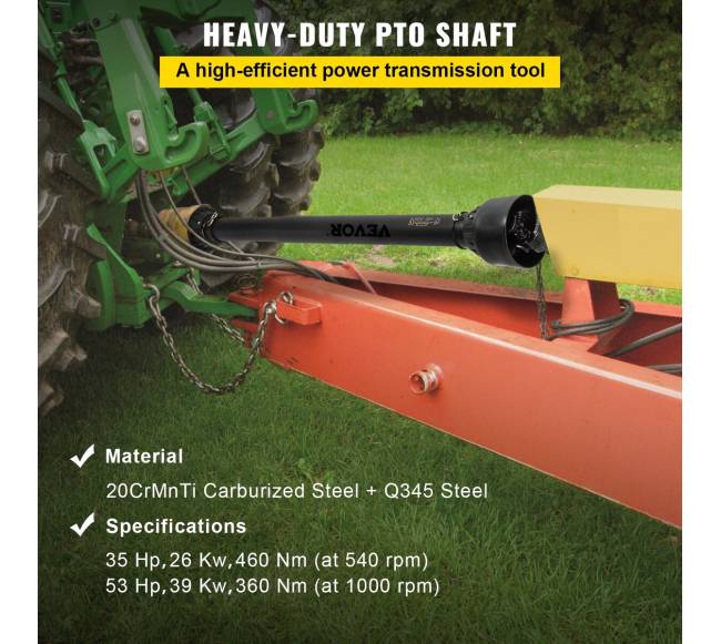 PTO velenas su 1-38" x 6 šlicais1