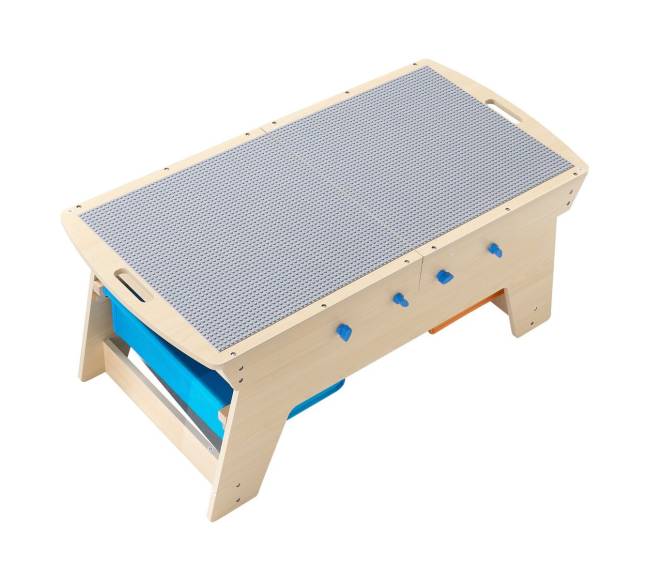 Vaikiškas veiklos stalas su 200 kaladėlėmis9