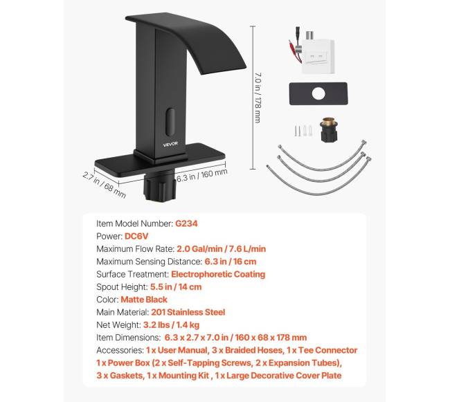 Bekontaktis vonios čiaupas su judesio jutikliu6