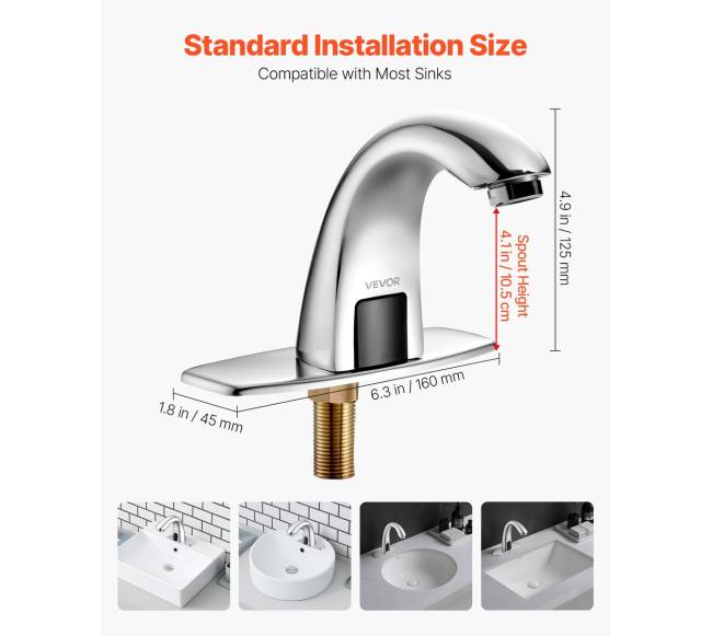 Bekontaktis vonios čiaupas su jutikliu2