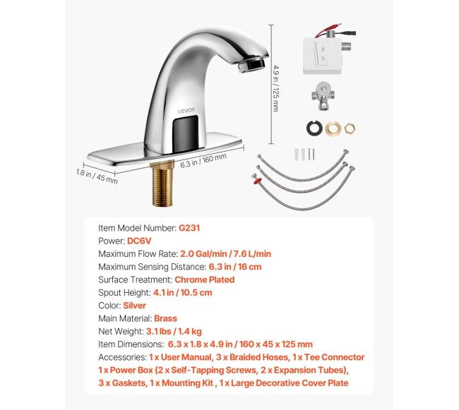 Bekontaktis vonios čiaupas su jutikliu6