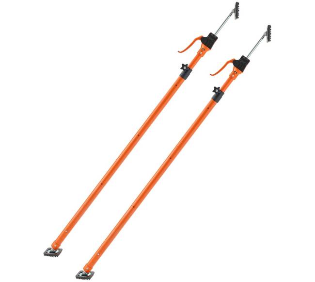 Reguliuojama atrama spintelių montavimui0