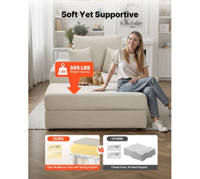 Gultas kėdė su pagalvėlėmis, 1115 mm3