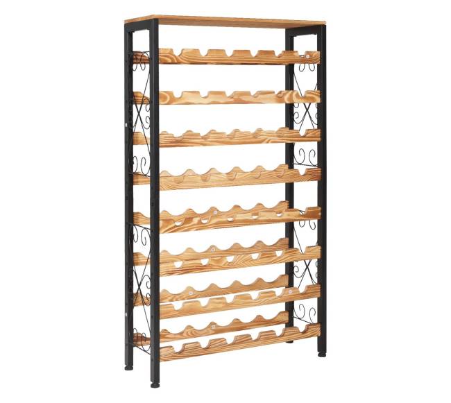 48 vietų vyno lentyna su mediniu stalviršiu0