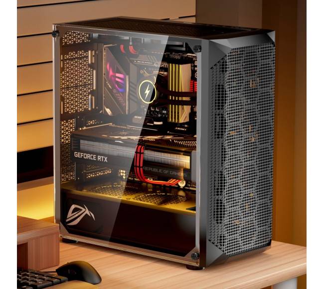 Kompiuterio korpusas su 3 PWM ventiliatoriais7