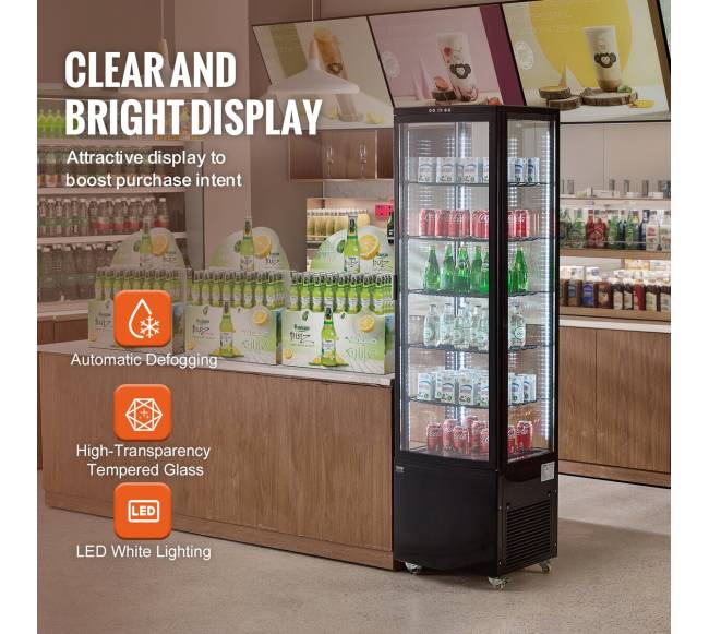 Konditerinė šaldymo vitrina, 278L, 5 lentynos2