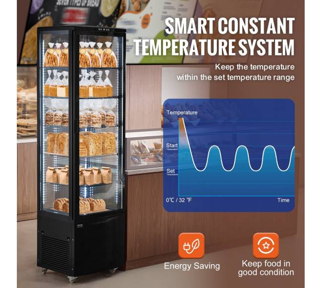 Konditerinė šaldymo vitrina, 278L, 5 lentynos3