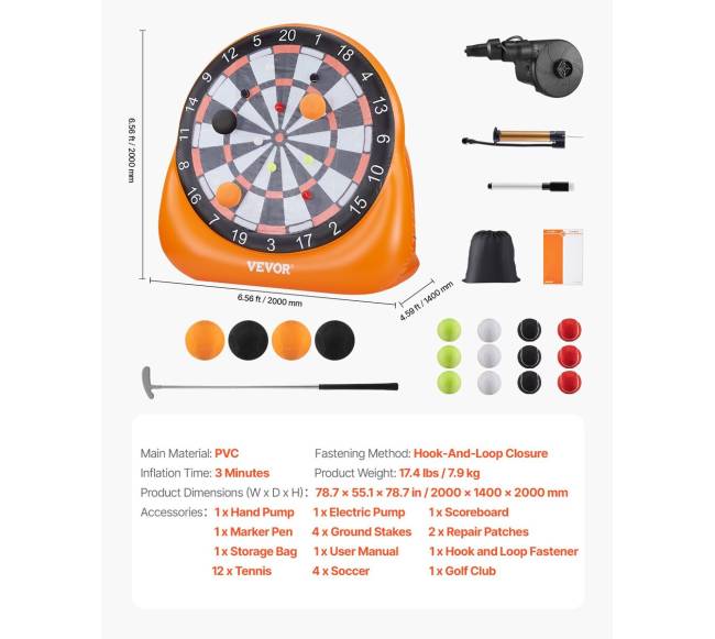 Pripučiamas futbolo smiginis su kamuoliais6