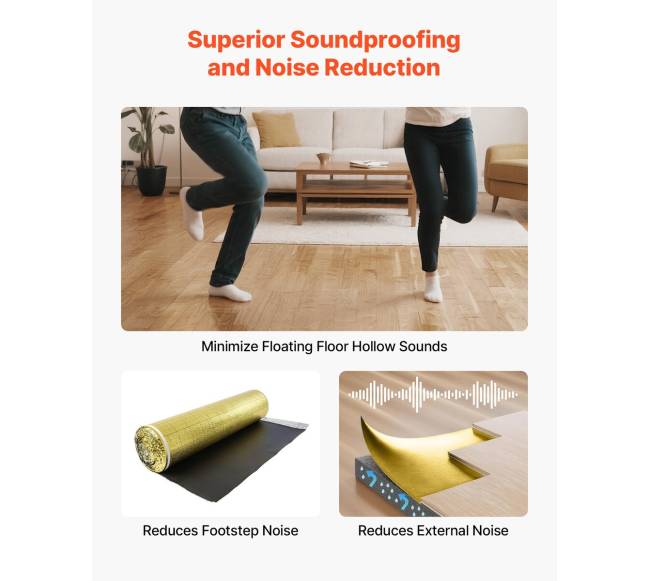 Grindų paklotas su garų barjeru 18,6 m²3