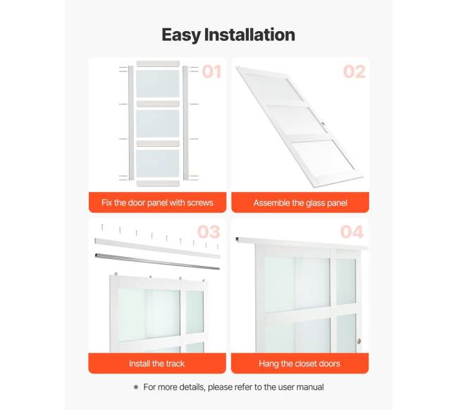 Slenkamos drabužinės durys 3 dalių, su matiniu stiklu6