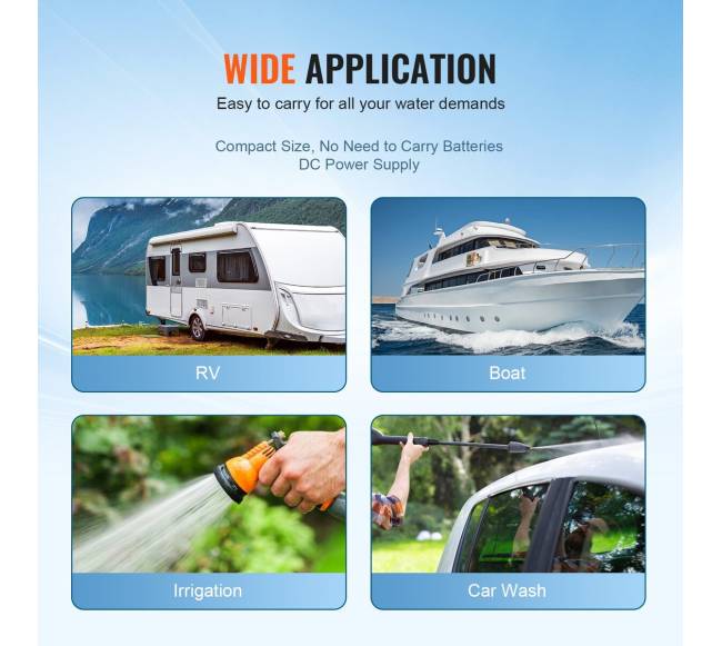 Vandens diafragminis siurblys, 13,25 litro, 55 PSI (40-80 PSI)5