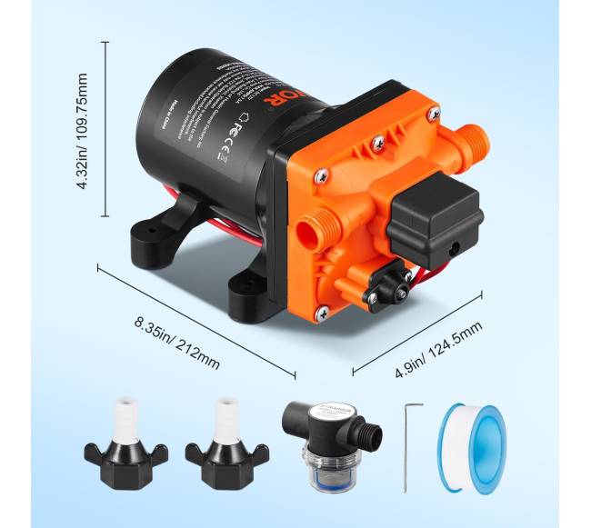 Vandens diafragminis siurblys, 13,25 litro, 55 PSI (40-80 PSI)6