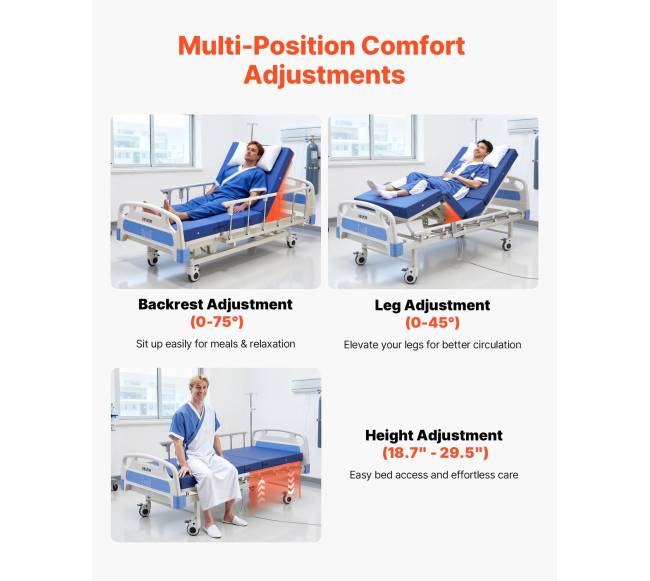 Elektrinė ligoninės lova su trimis funkcijomis1