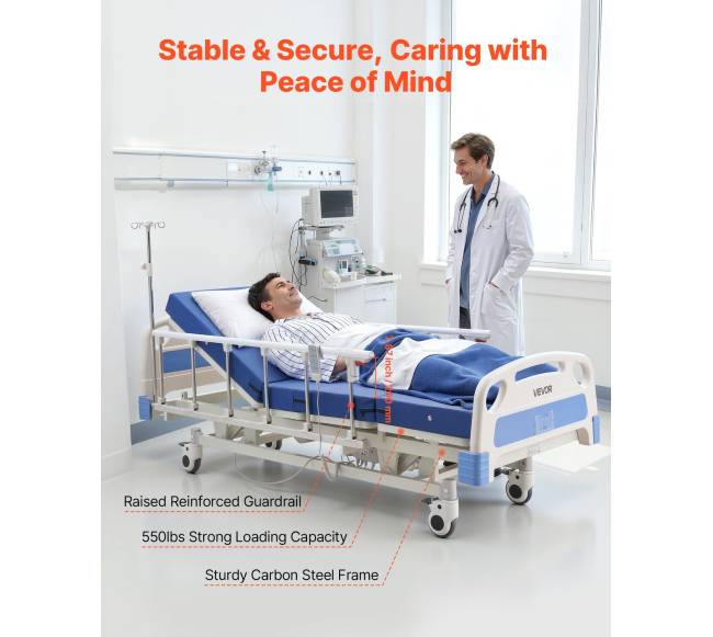 Elektrinė ligoninės lova su trimis funkcijomis3