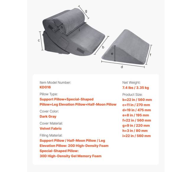 Ortopedinis pagalvės rinkinys su atramomis6