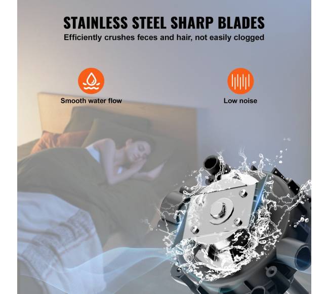 Baigtas tualeto sistema su 800W siurbliu rūsyje3