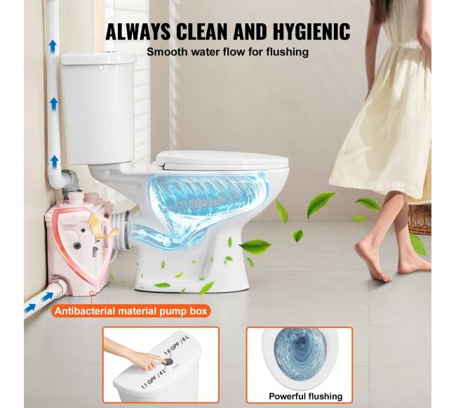 Baigtas tualeto sistema su 800W siurbliu rūsyje4