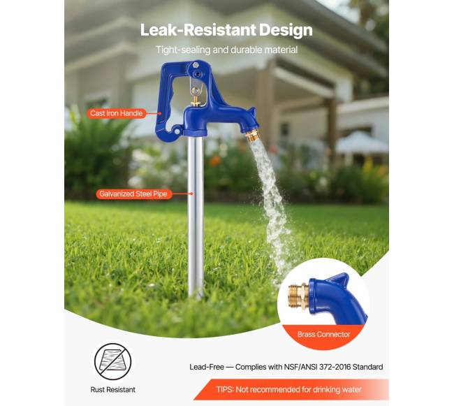 Šalčio atsparus kiemo hidrantas 1595mm2