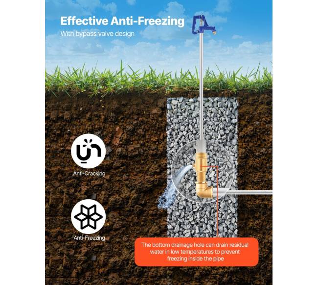 Šalčio atsparus kiemo hidrantas 1595mm3