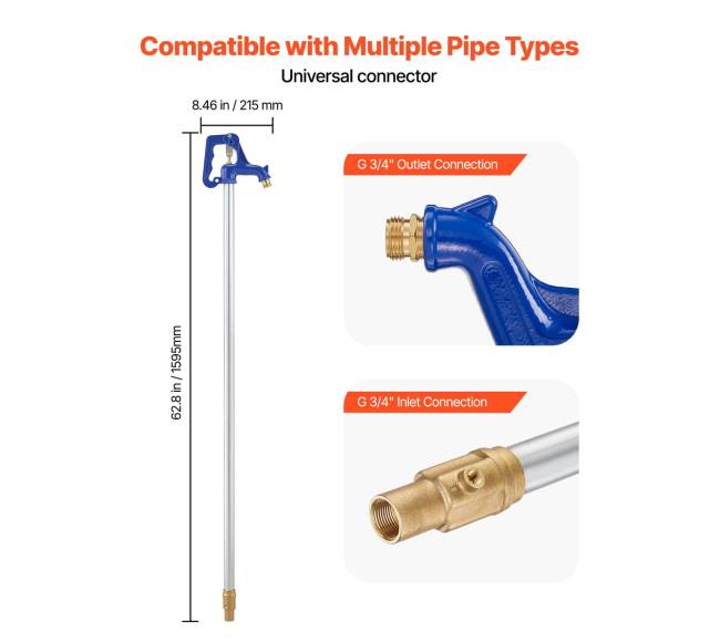 Šalčio atsparus kiemo hidrantas 1595mm4