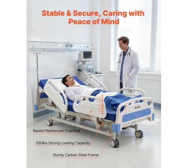 Elektrinė ligoninės lova su 5 funkcijomis3