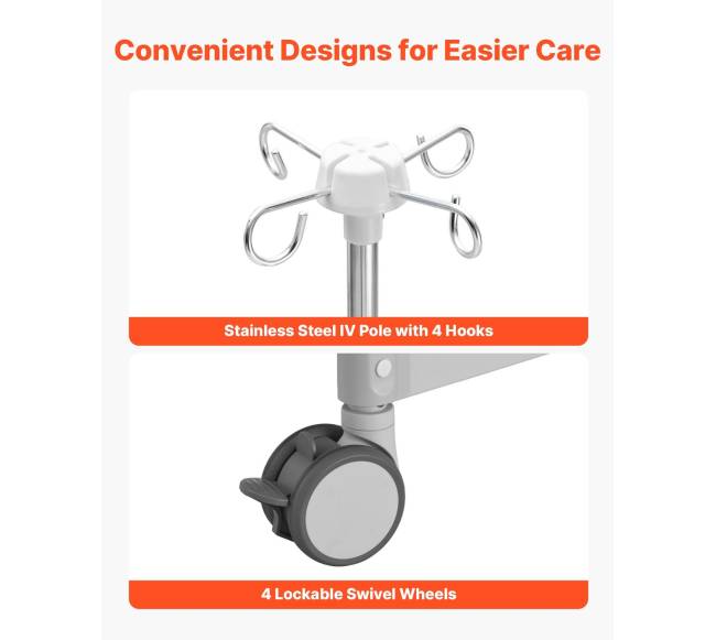 Elektrinė ligoninės lova su 5 funkcijomis5