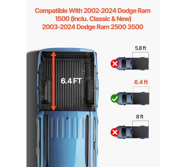 Kvadratinis dangtis Dodge Ram 1500 (2002-2024)1