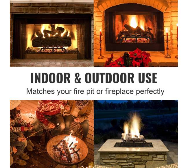 Židinio rėmas malkoms, 53 cm su 6 kojomis5