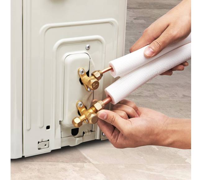 Mini split jungtis su variniu vamzdžiu7