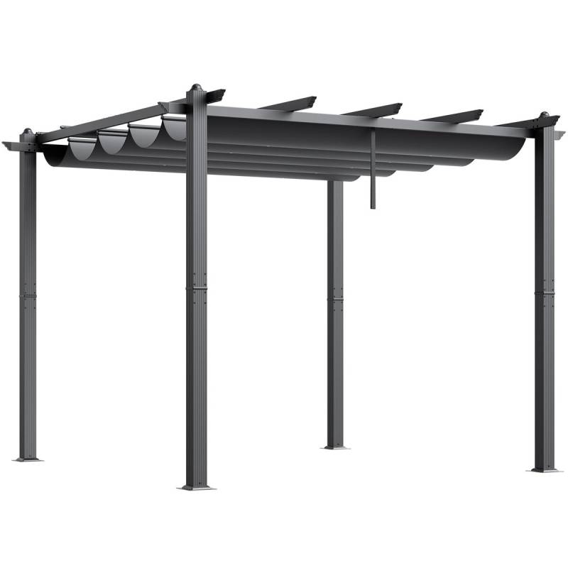 lauko pergola su skydeliu nuo saulės0