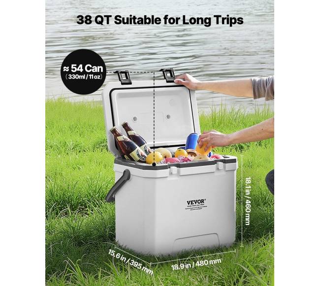 Nešiojama šaldyklė 38 l, 54 skardinės1