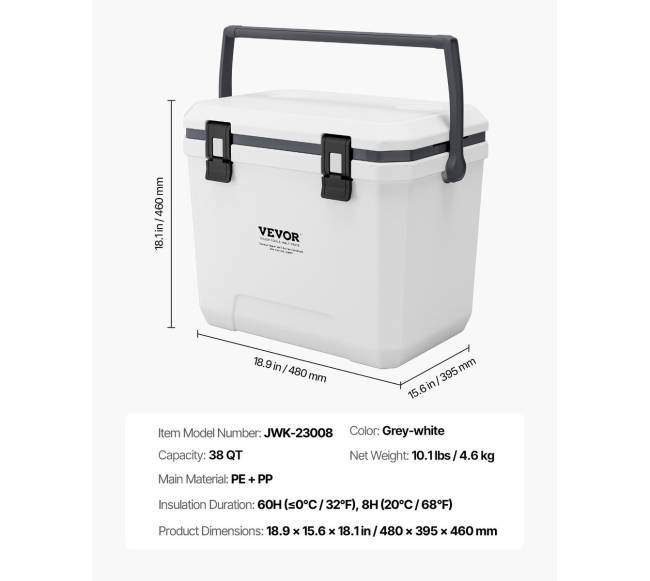 Nešiojama šaldyklė 38 l, 54 skardinės6