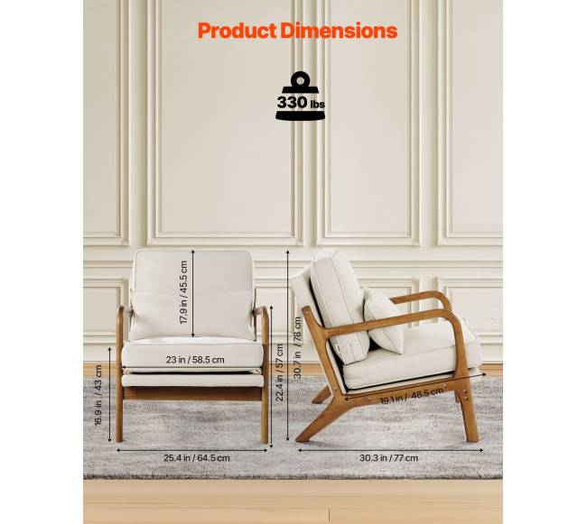 Viduramžių moderni krėslinė kėdė su lininiais apmušalais2