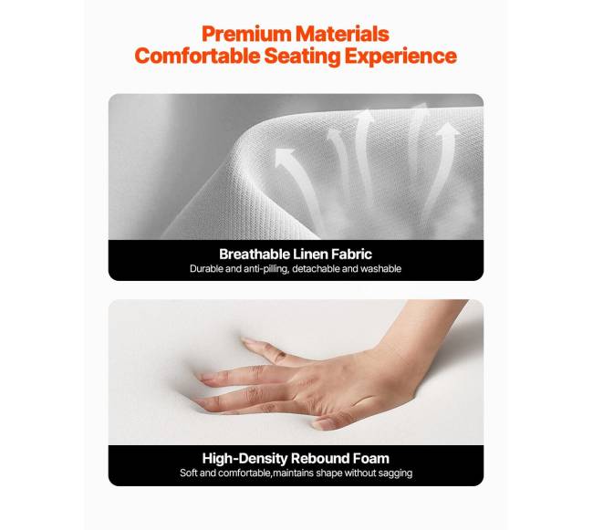 Viduramžių moderni krėslinė kėdė su lininiais apmušalais4