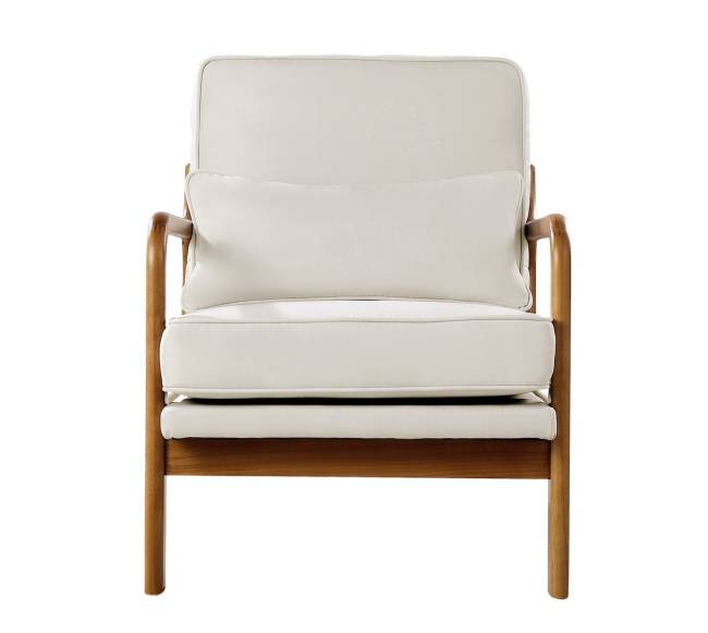 Viduramžių moderni krėslinė kėdė su lininiais apmušalais8