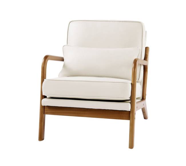 Viduramžių moderni krėslinė kėdė su lininiais apmušalais10