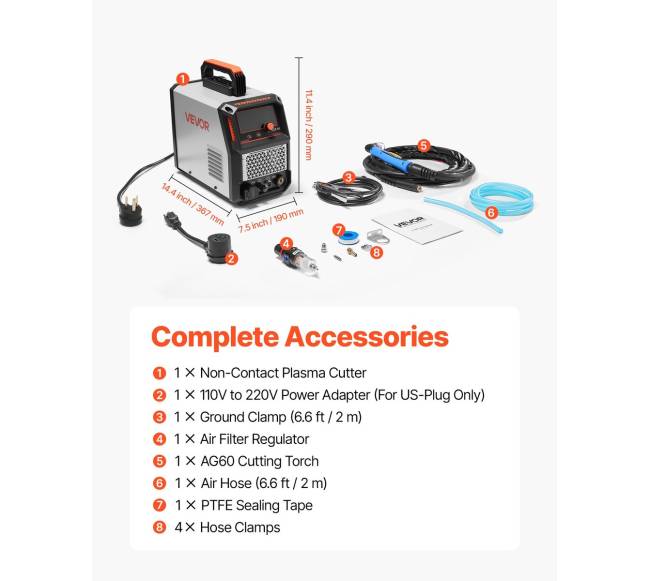 Plazminis pjaustytuvas 50A be kontakto6