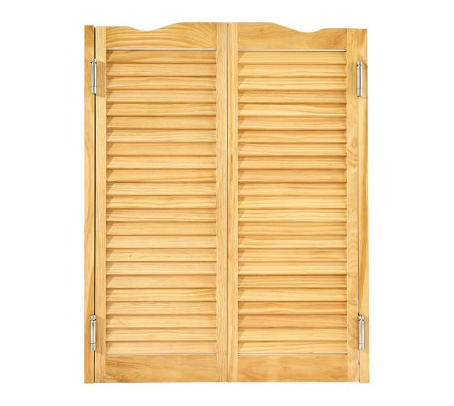 Dvivėrės pušinės durys su lankstais0