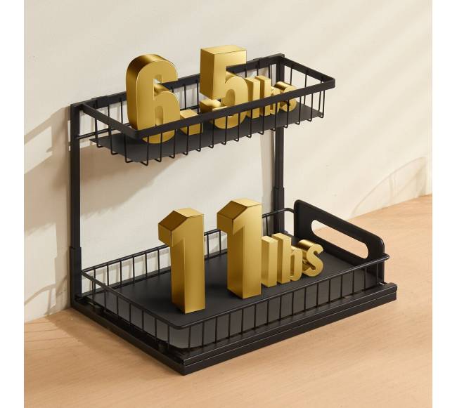 Dviejų lygių ištraukiamas spintelės organizatorius7