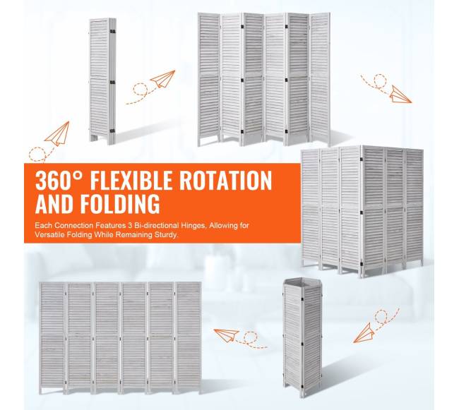 Medinė šešių dalių kambario pertvara2