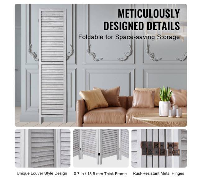 Medinė šešių dalių kambario pertvara4