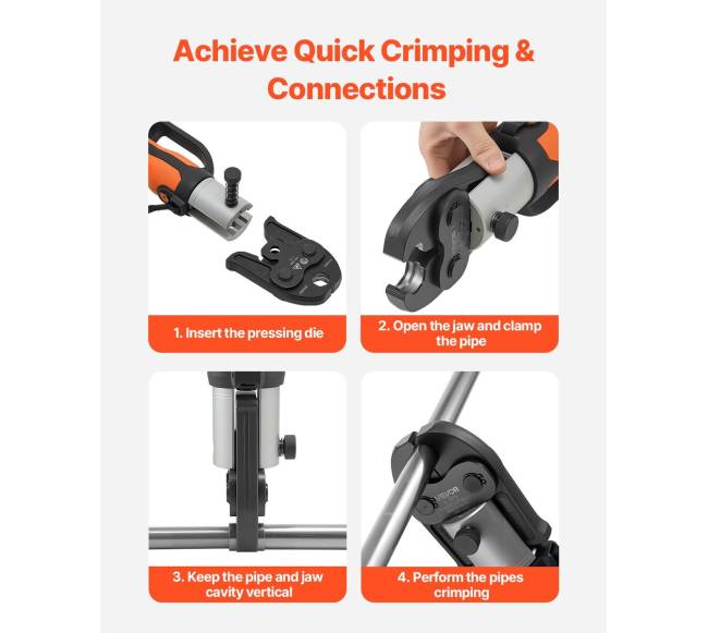 V22 spaudimo žandikaulis 22 mm V tipo vamzdžiams4